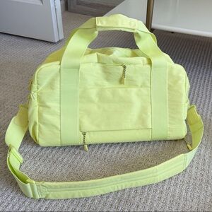 BEIS Neon Yellow Weekender Duffel Bag